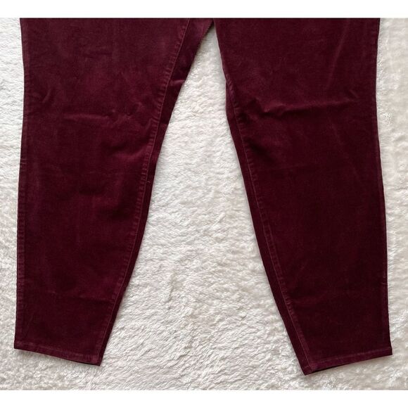 NWT KUT FROM THE KLOTH Plus Size Diana Cord Skinny Jeans in Wine - Picture 10 of 14